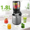 AMZCHEF Extracteur de jus Sans Préparation Extracteur Jus Lent 135mm 1,8 L Slow Juicer 250W sans BPA Gris