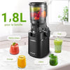 AMZCHEF Extracteur de jus Sans Préparation Extracteur Jus Lent 135mm 1,8 L Slow Juicer 250W sans BPA Noir