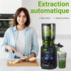 AMZCHEF Extracteur de jus Sans Préparation Extracteur Jus Lent 135mm 1,8 L Slow Juicer 250W sans BPA Noir