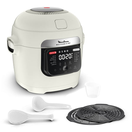 Moulinex Multicook & Fry MZ7311 – Multicuiseur Air Fryer Beige Rose 1200 W