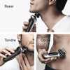 Rasoir électrique Braun Series 6 62-S1650s Noir et Gris – tête flexible 2D – 3 lames – étanche – 60 min d’autonomie – tondeuse intégrée
