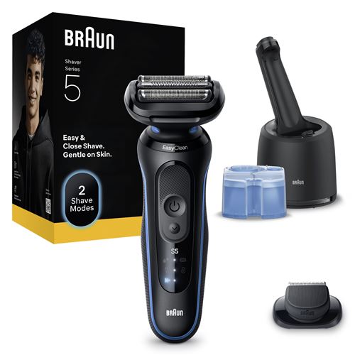 Rasoir électrique Braun Series 5 52-B7200cc – Étanche – Station SmartCare 4-en-1 – Noir