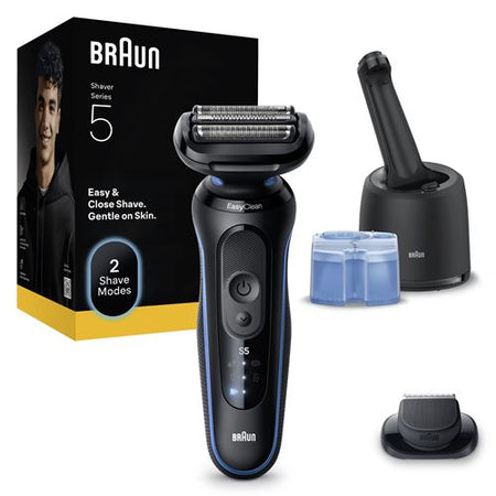 Rasoir électrique Braun Series 5 52-B7200cc – Étanche – Station SmartCare 4-en-1 – Noir
