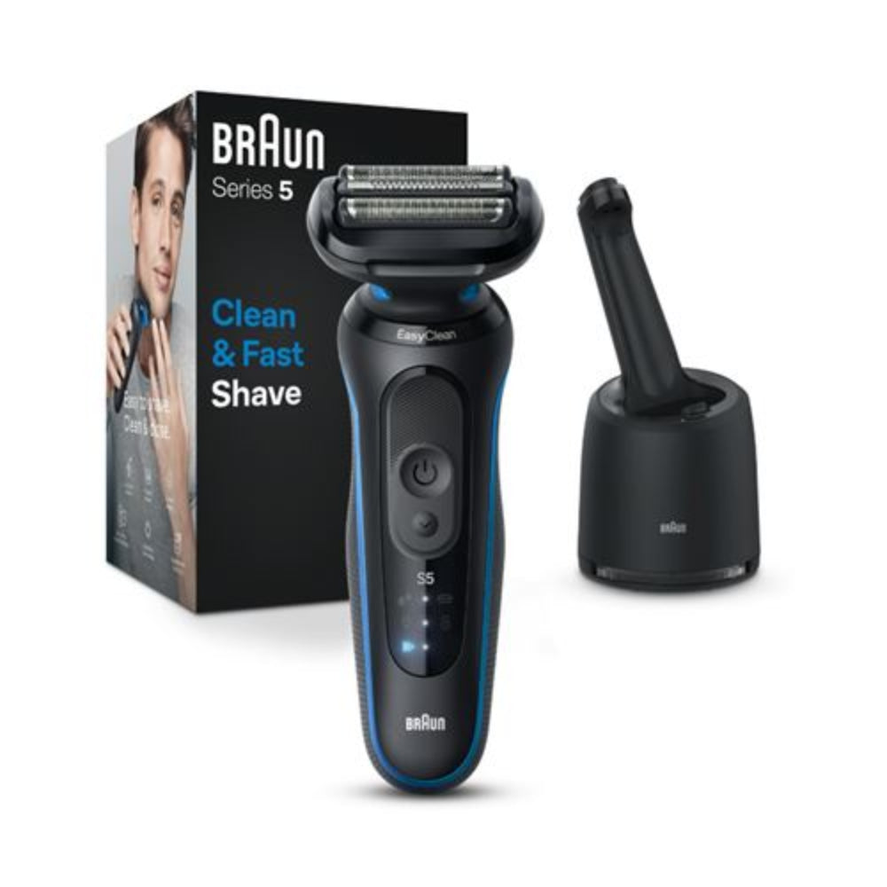 Rasoir électrique rechargeable Braun Series 5 5-52-B7000CC – 3 lames flexibles, station SmartCare, autonomie 50 min