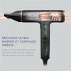Calor Air Motion HY8310C0 Sèche-cheveux lissant 1700W ionique effet Coanda ultra léger 300 g noir or rose