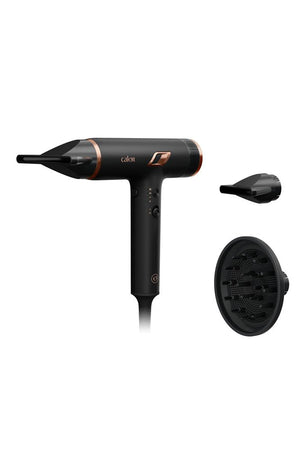 Calor Air Motion HY8310C0 Sèche-cheveux lissant 1700W ionique effet Coanda ultra léger 300 g noir or rose